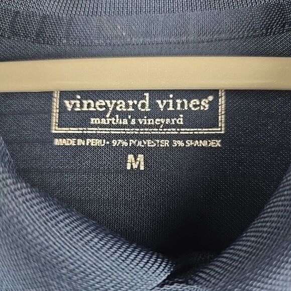 New York‎ Giants Vineyard Vines Performance Golf Polo Mens Medium Blue Stretch - Picture 4 of 10